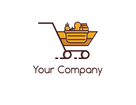 groceries in shopping cart