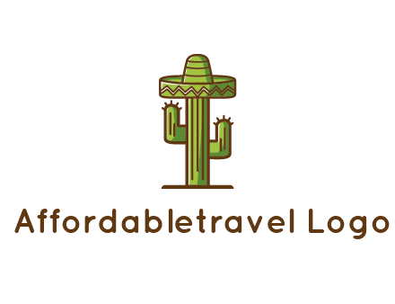 cactus wearing Mexican hat