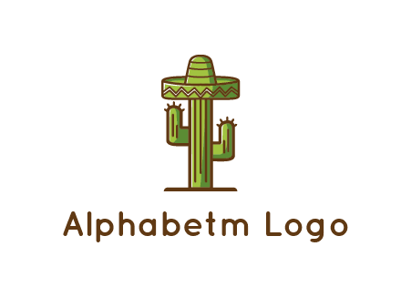 cactus wearing Mexican hat