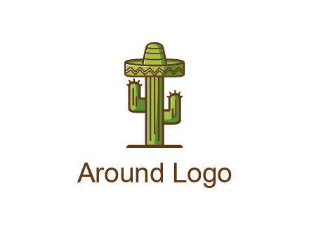cactus wearing Mexican hat