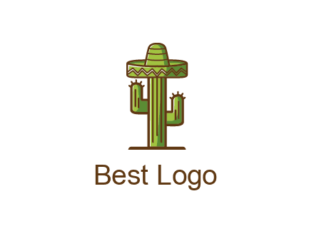 cactus wearing Mexican hat