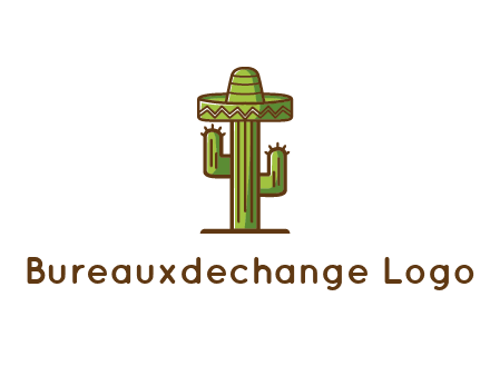 cactus wearing Mexican hat