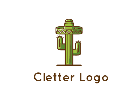 cactus wearing Mexican hat