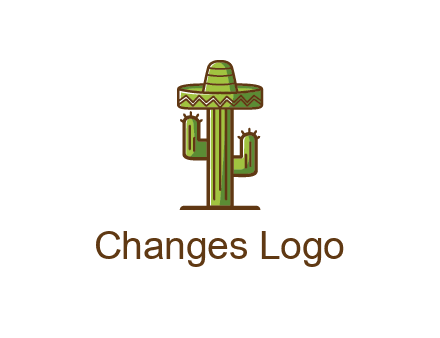 cactus wearing Mexican hat
