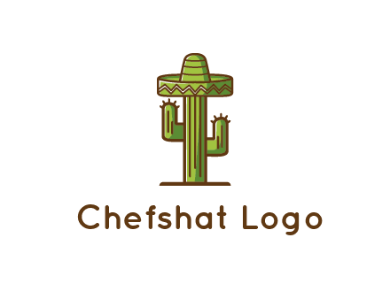 cactus wearing Mexican hat