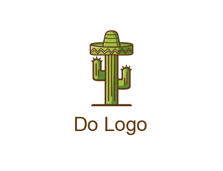 cactus wearing Mexican hat