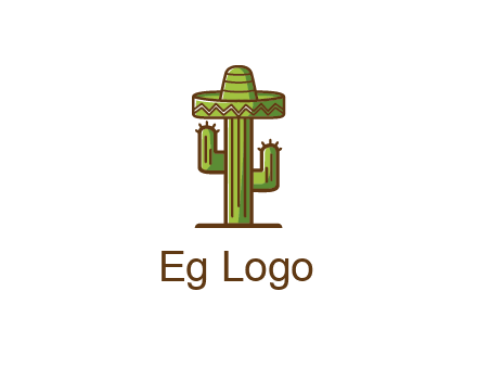 cactus wearing Mexican hat