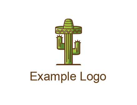 cactus wearing Mexican hat