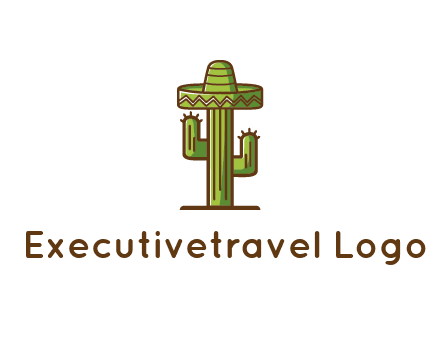 cactus wearing Mexican hat