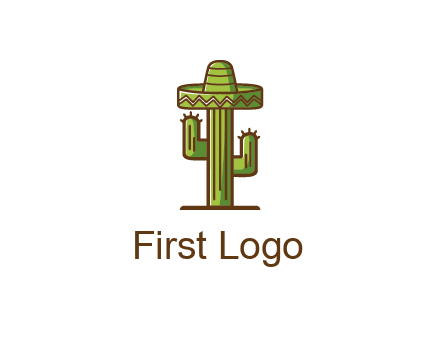 cactus wearing Mexican hat