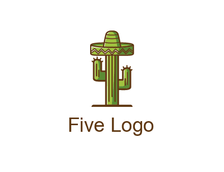cactus wearing Mexican hat