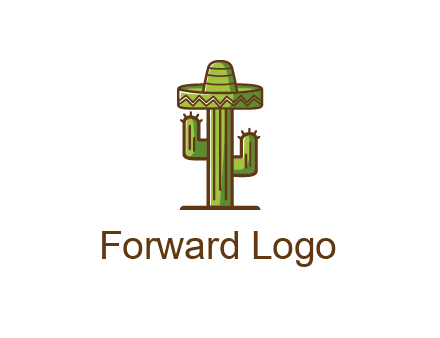 cactus wearing Mexican hat
