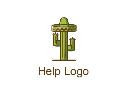cactus wearing Mexican hat
