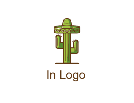 cactus wearing Mexican hat