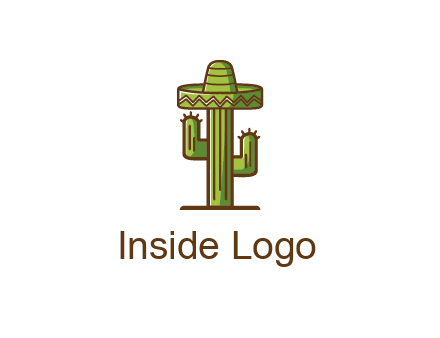 cactus wearing Mexican hat