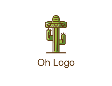 cactus wearing Mexican hat