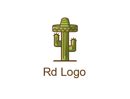 cactus wearing Mexican hat