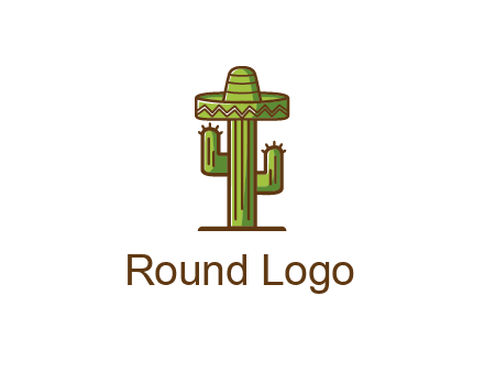 cactus wearing Mexican hat