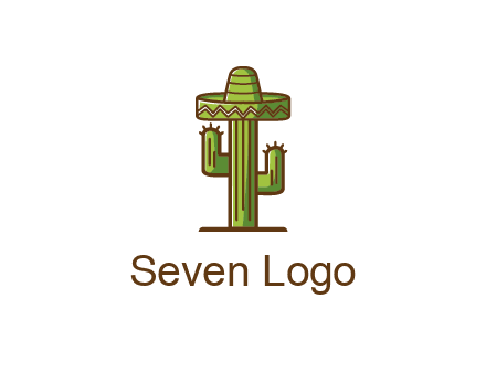 cactus wearing Mexican hat