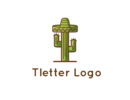 cactus wearing Mexican hat