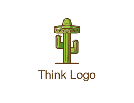 cactus wearing Mexican hat