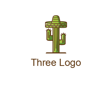 cactus wearing Mexican hat
