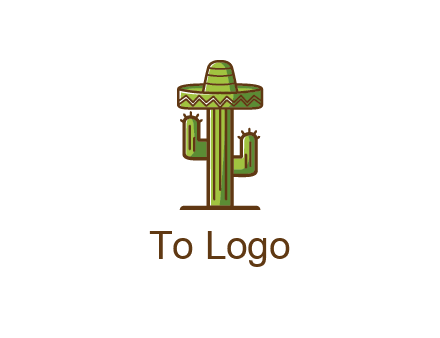 cactus wearing Mexican hat