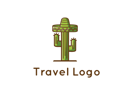 cactus wearing Mexican hat