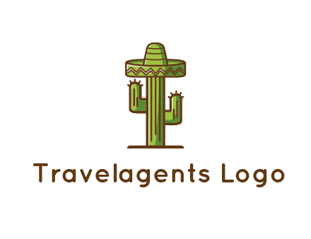 cactus wearing Mexican hat