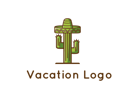 cactus wearing Mexican hat