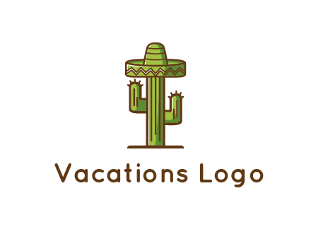 cactus wearing Mexican hat