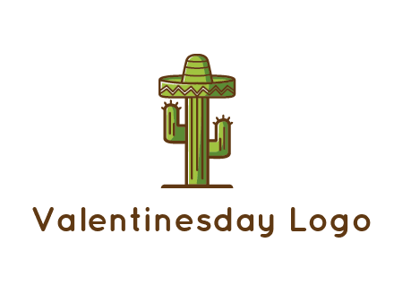 cactus wearing Mexican hat