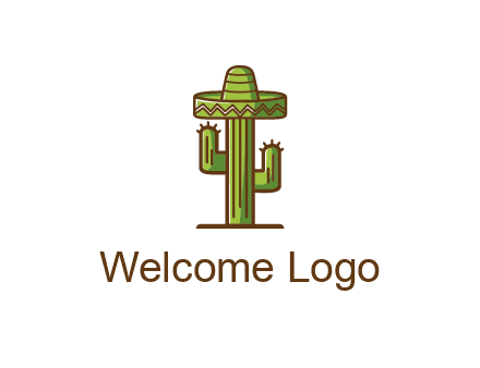 cactus wearing Mexican hat