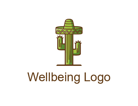 cactus wearing Mexican hat