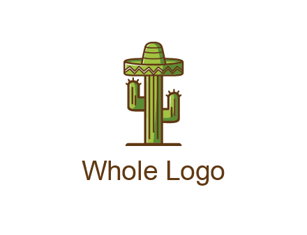 cactus wearing Mexican hat