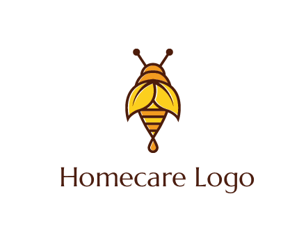 leaves forming wings of honey bee