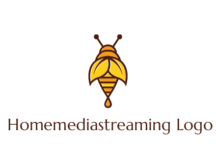 leaves forming wings of honey bee