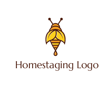 leaves forming wings of honey bee