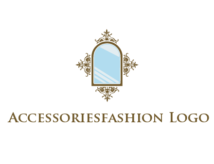 wall mirror with ornamental frame