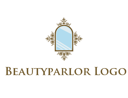 wall mirror with ornamental frame