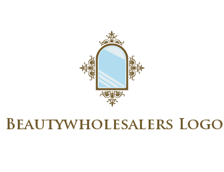 wall mirror with ornamental frame