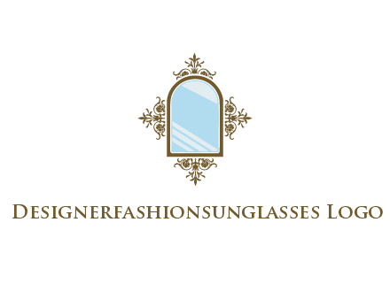 wall mirror with ornamental frame