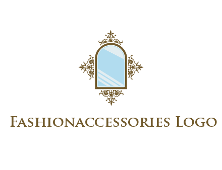 wall mirror with ornamental frame