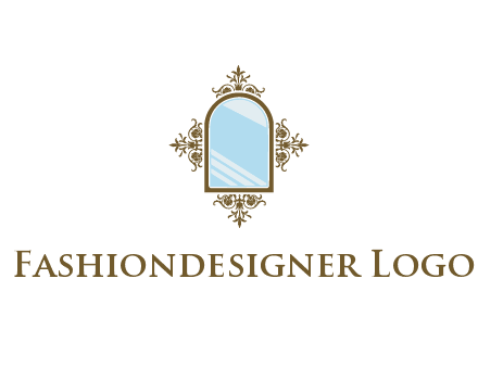 wall mirror with ornamental frame
