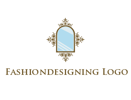 wall mirror with ornamental frame
