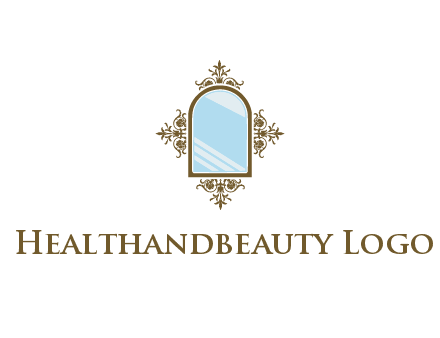 wall mirror with ornamental frame