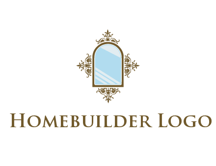 wall mirror with ornamental frame