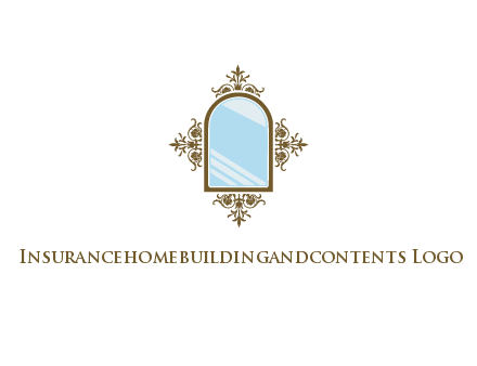 wall mirror with ornamental frame