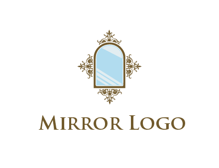 wall mirror with ornamental frame