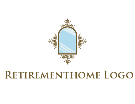 wall mirror with ornamental frame